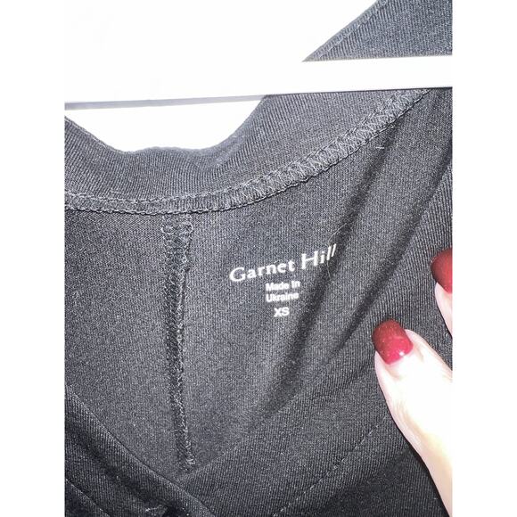 Garnet Hill Black Button Front Jersey Knit Tank Dress Sz Xs - Picture 4 of 7